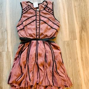 Free People back slit purple short dress!!